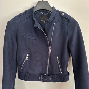 Banana Republic Faux Suede Navy Jacket